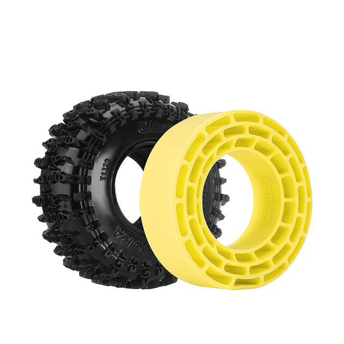 Injora YQT-1320-1370YE 1.3" Cling On Micro Rock Crawler Tires Combo (70mm OD) (S5) (4 Pack)
