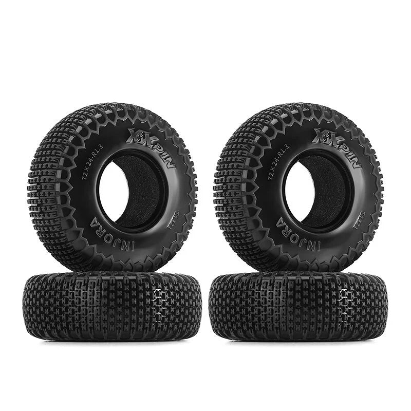 Injora YQT-1321 1.3" XHX Pin Micro Rock Crawler Tires (72mm OD) (S5) (4 Pack)