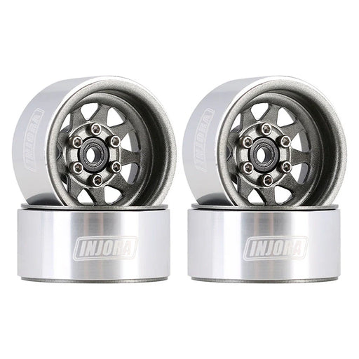 Injora YQW-1004GL 1.0" Deep Dish Stamped Steel Micro Rock Crawler Beadlock Wheels (15g ea - 4 Pack)