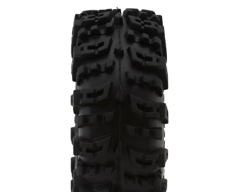 Injora YQW-1305BK-1319 Black 1.3" Deep Dish Aluminum Micro Crawler Beadlock Wheels with Swamp Claw Tires (4 Pack)