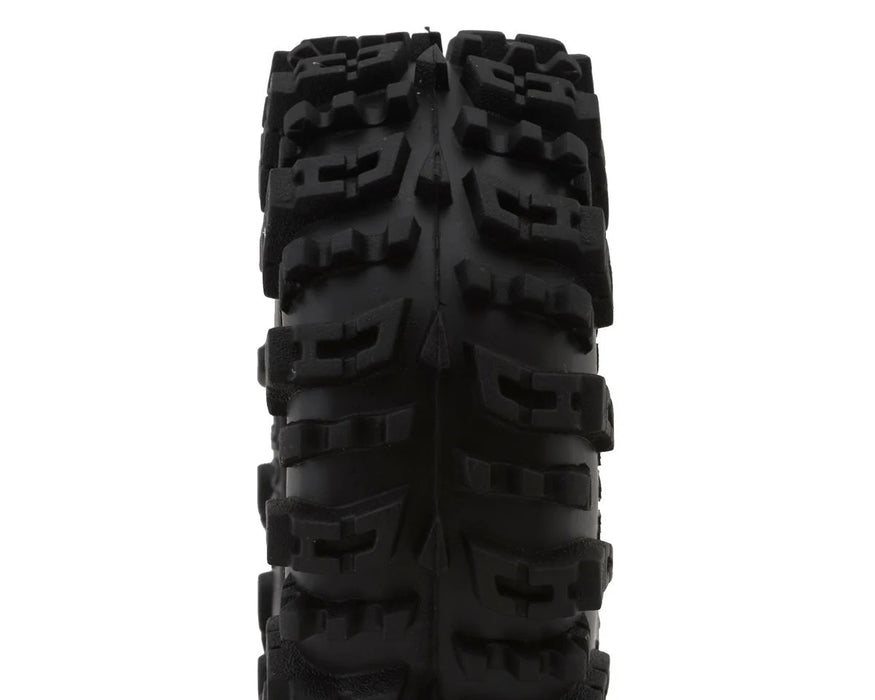 Injora YQW-1305BK-1319 Black 1.3" Deep Dish Aluminum Micro Crawler Beadlock Wheels with Swamp Claw Tires (4 Pack)