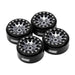 Injora YQW-1311BG Grey/Black 1.3" D-Slot Aluminum Micro Crawler Beadlock Wheels (27g ea - 4 Pack)