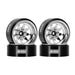 Injora YQW-1312SR 1.3" Stamped Steel Micro Rock Crawler Beadlock Wheels (23.5g ea - 4 Pack)