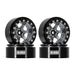 Injora YQW-1313BG Grey/Black 1.3" 6-Slot Aluminum Micro Crawler Beadlock Wheels (23g ea - 4 Pack)