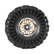 Injora YQW-MW1014SR-1014 1.0" Deep Dish Aluminum Micro Crawler Beadlock Wheels with Swamp Claw Tires