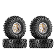 Injora YQW-MW1014SR-1014 1.0" Deep Dish Aluminum Micro Crawler Beadlock Wheels with Swamp Claw Tires