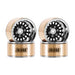 Injora YQW-MW1016BK Black 1.0" ModuWheel Brass & Aluminum Micro Crawler Beadlock Wheels (21g ea - 4 Pack)