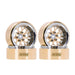 Injora YQW-MW1307SR Bronze/Chrome 1.3" ModuWheel Brass & Aluminum Micro Rock Crawler Beadlock Wheels (43g ea - 4 Pack)