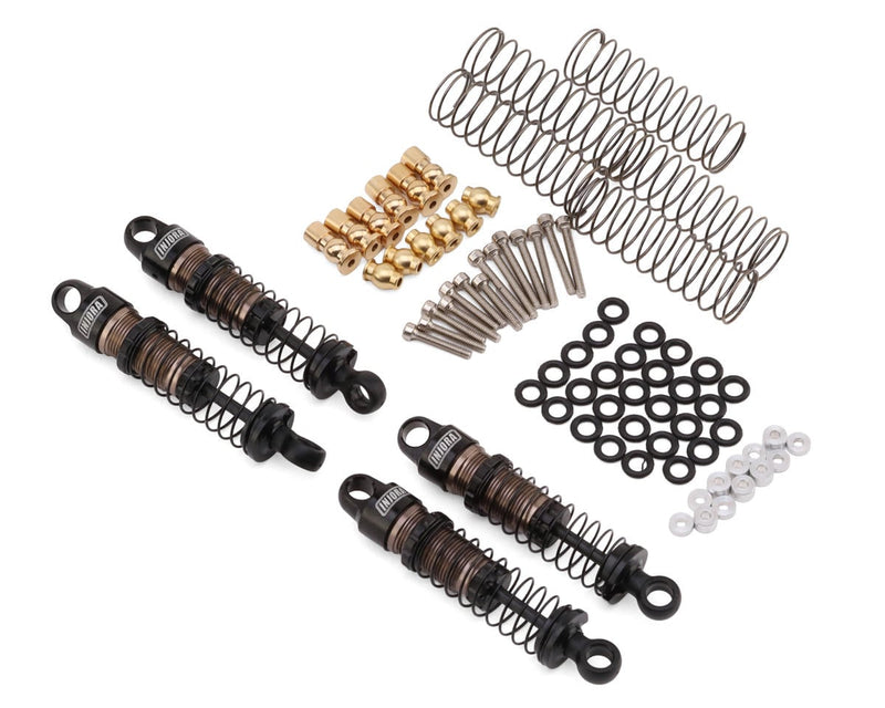 Injora SCX24-179BK Aluminum 40mm Threaded Big Bore Oil-Filled Shocks (4 Pack)