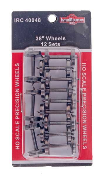 Intermountain 40048 HO Scale 38" Metal (Brass) Wheelsets (12 Pack)
