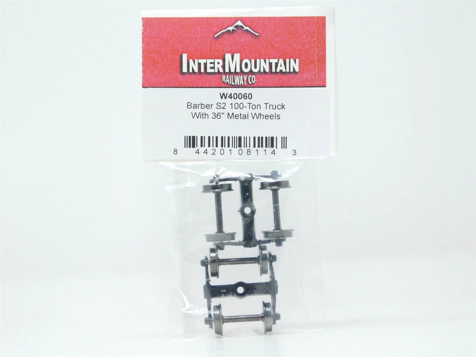 Intermountain 40060 HO Scale Barber S-2 100 Ton Trucks with 36" Wheels (1 Pair)