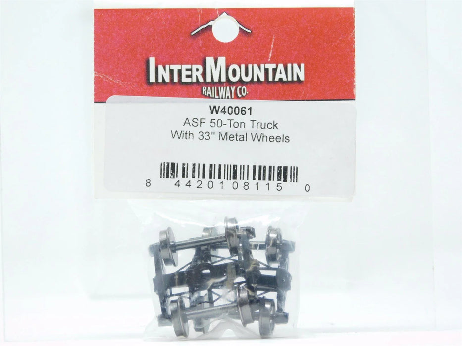 Intermountain 40061 HO Scale ASF 50 Ton Trucks with 33" Wheels (1 Pair)