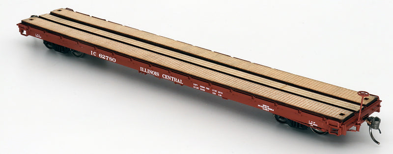 InterMountain 46410-29 HO Scale 60' Wood Deck Flatcar Illinois Central IC 62771