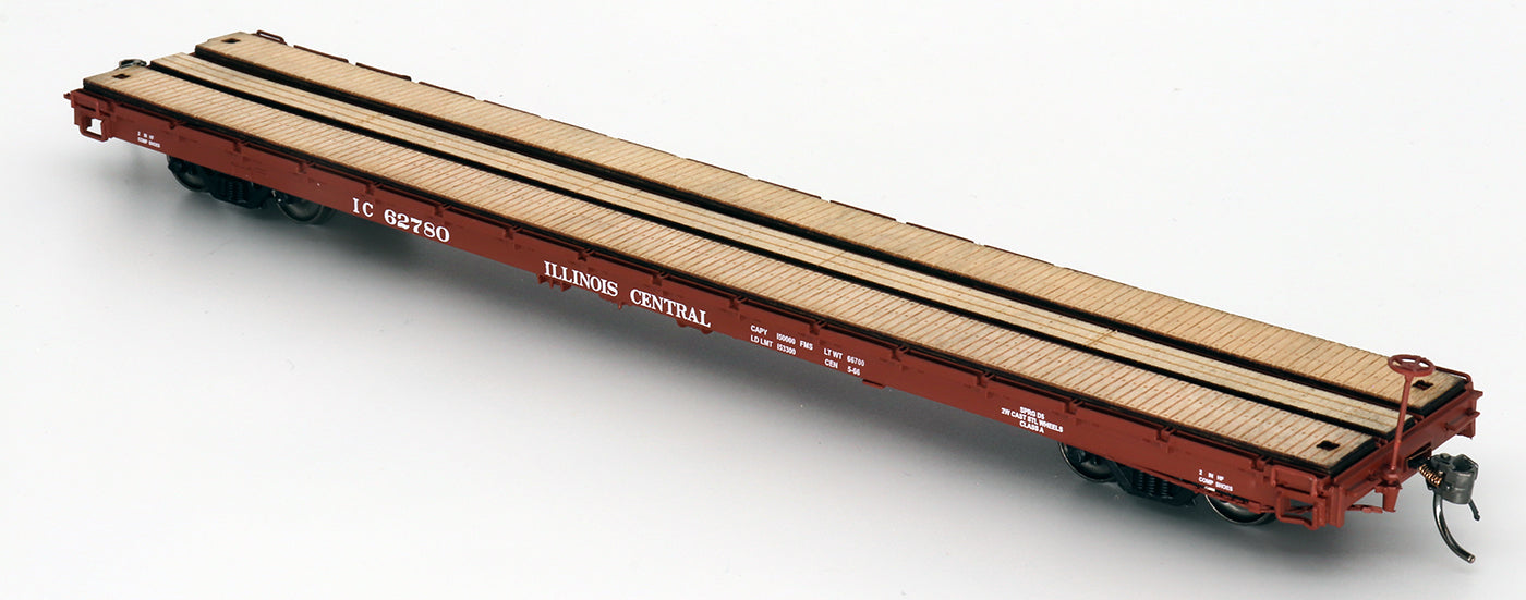 InterMountain 46410-29 HO Scale 60' Wood Deck Flatcar Illinois Central IC 62771