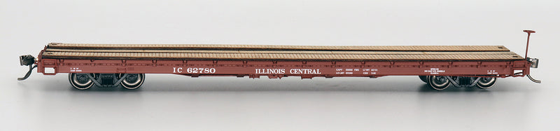 InterMountain 46410-29 HO Scale 60' Wood Deck Flatcar Illinois Central IC 62771