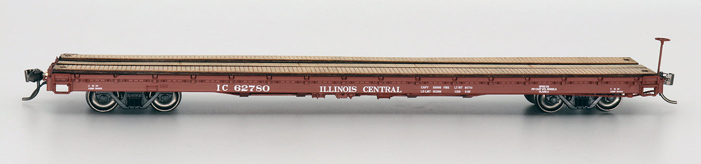 InterMountain 46410-29 HO Scale 60' Wood Deck Flatcar Illinois Central IC 62771