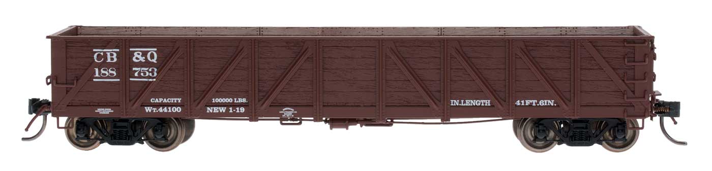 Intermountain 46601 HO Scale USRA Composite Drop Bottom Gondola CB&Q #s Vary