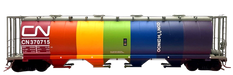 InterMountain HO Scale Cylindrical Covered Hopper Canadian National "Rainbow"CN - NOS