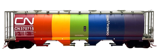 InterMountain HO Scale Cylindrical Covered Hopper Canadian National "Rainbow"CN - NOS