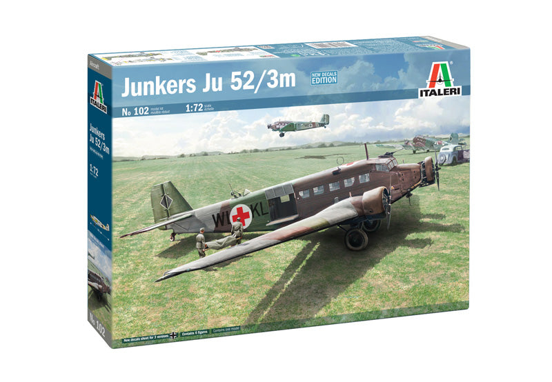 Italeri 102 1/72 Junkers Ju 52/3m Aircraft Model Kit