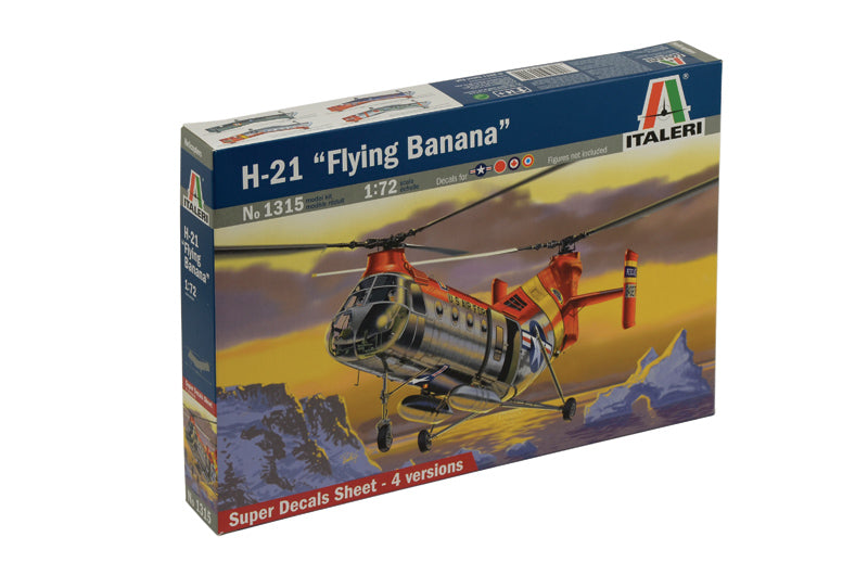 ITALERI 1315 1/72 H-21C Shawnee Flying Banana Model Helicopter Kit
