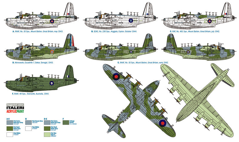 Italeri 1352 1/72 Sunderland MkIII FlyingBoat Model Kit