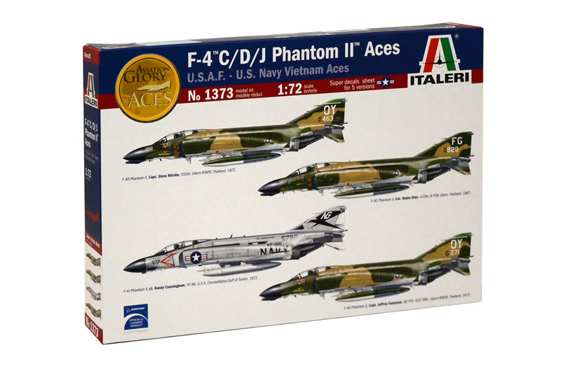 Italeri 1373 1/72 F4 C/D/J Phantom II Vietnam Aces Model Kit