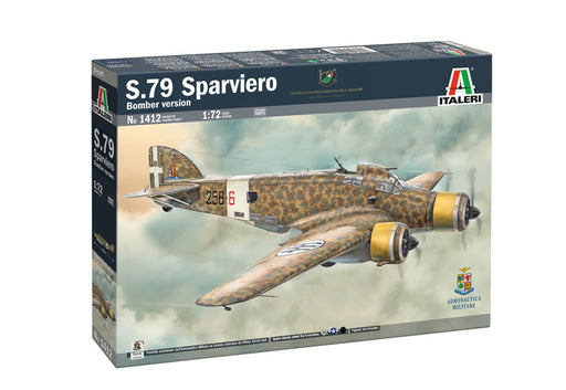 ITALERI 1412 1/72 S.M. 79 Sparviero Bomber Model Plane Kit