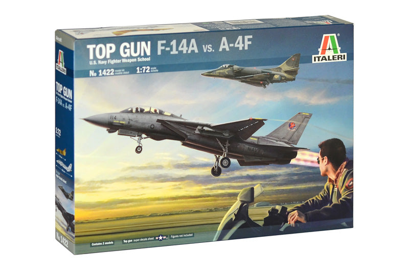 Italeri 1422 1/72 Top Gun F-14A vs. A-4F Model Kit