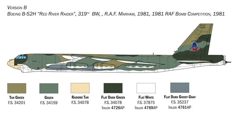 Italeri 1442 1/72 Boeing B-52H 'Stratofortress' Model Kit