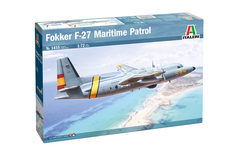 Italeri 1455 1/72 Fokker F-27 Maritime Patrol Aircraft Model Kit