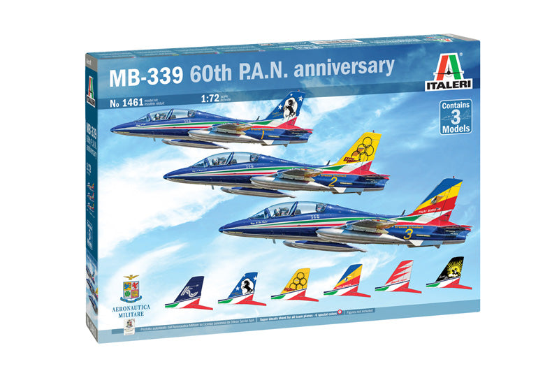 Italeri 1461 1/72 Macchi MB-339 60th PAN Anniversary (Contains 3 Models) Model Kit