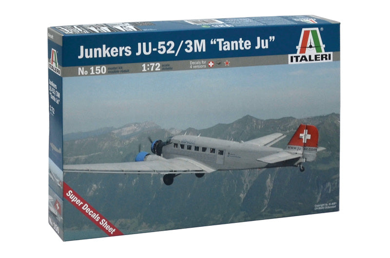 Italeri 150 1/72 Lufthansa JU-52/3m Aircraft Model Kit