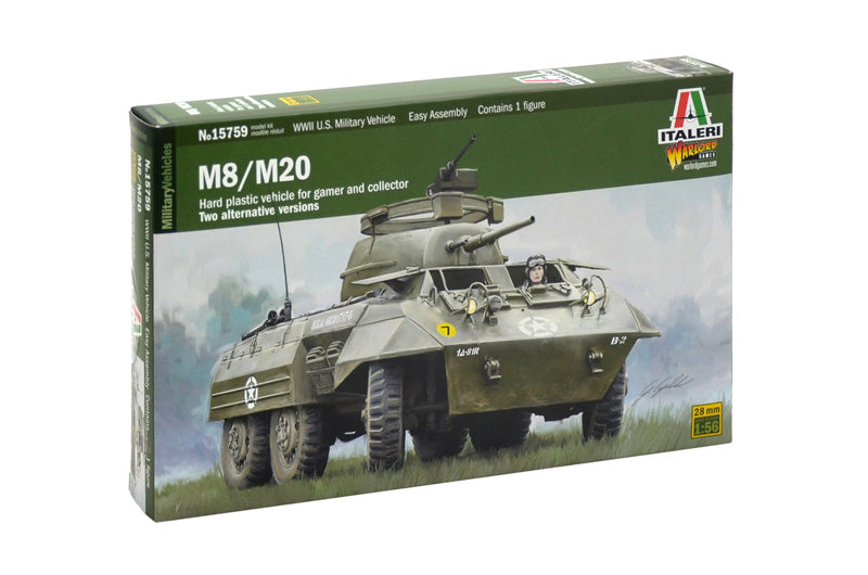 Italeri 15759 1/56 M8/M20 Armored Vehicle Model Kit