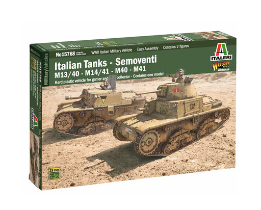 Italeri 15768 1/56 Italian Tanks & Semoventi M-13/40 Model Kit