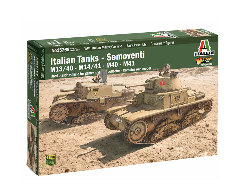 Italeri 15768 1/56 Italian Tanks & Semoventi M-13/40 Model Kit