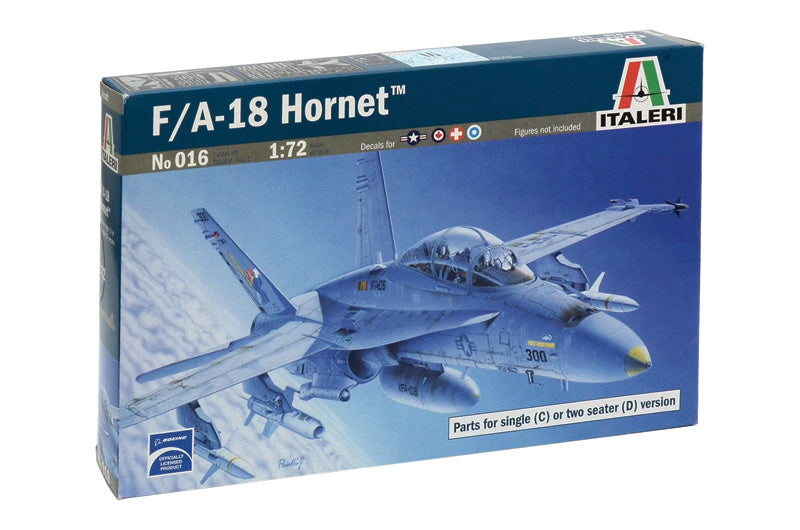 Italeri 16 1/72 F/A-18 Hornet Aircraft Model Kit