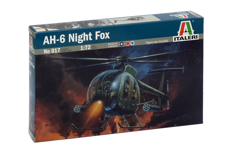Italeri 17 1/72 AH-6A Night Fox Helicopter Model Kit