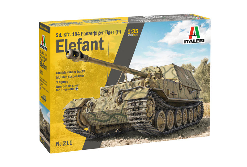 Italeri 211 1/35 Sd.Kfz. 184 Elefant Panzerjäger "Elefant" Model Kit