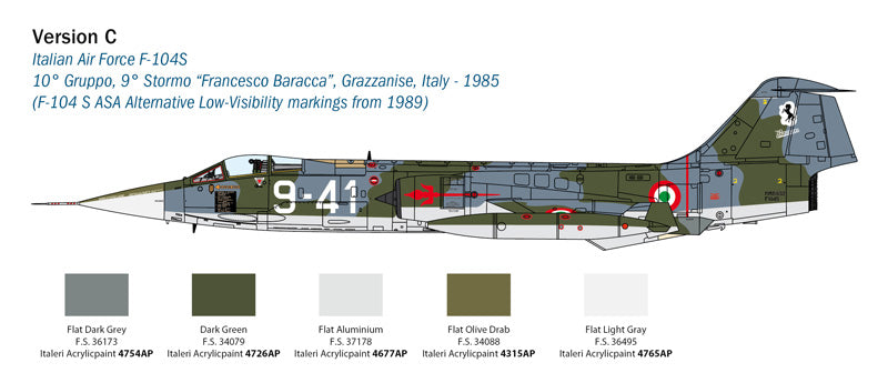 Italeri 2514 1/32 Lockheed Martin F-104 Starfighter G/S (Updated Edition) Model Kit