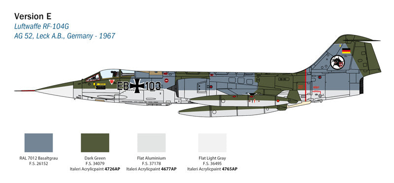 Italeri 2514 1/32 Lockheed Martin F-104 Starfighter G/S (Updated Edition) Model Kit
