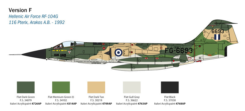 Italeri 2514 1/32 Lockheed Martin F-104 Starfighter G/S (Updated Edition) Model Kit