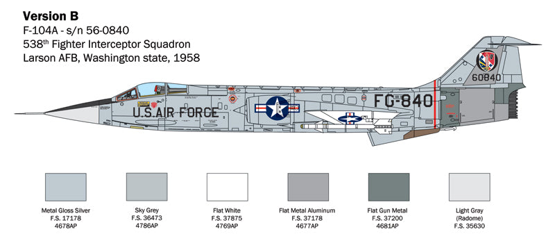 Italeri 2515 1/32 Lockheed Martin F-104 Starfighter A/C Model Kit