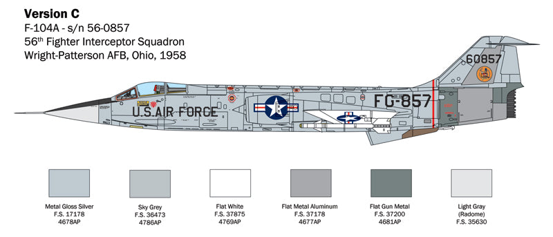 Italeri 2515 1/32 Lockheed Martin F-104 Starfighter A/C Model Kit