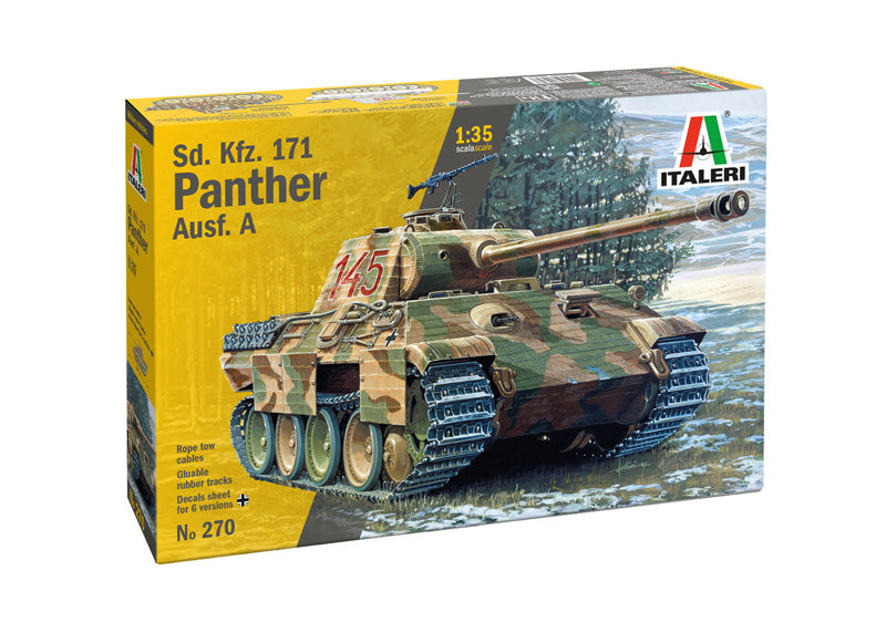 Italeri 270 1/35 Sd.Kfz.171 Panther Ausf.A German Tank Model Kit