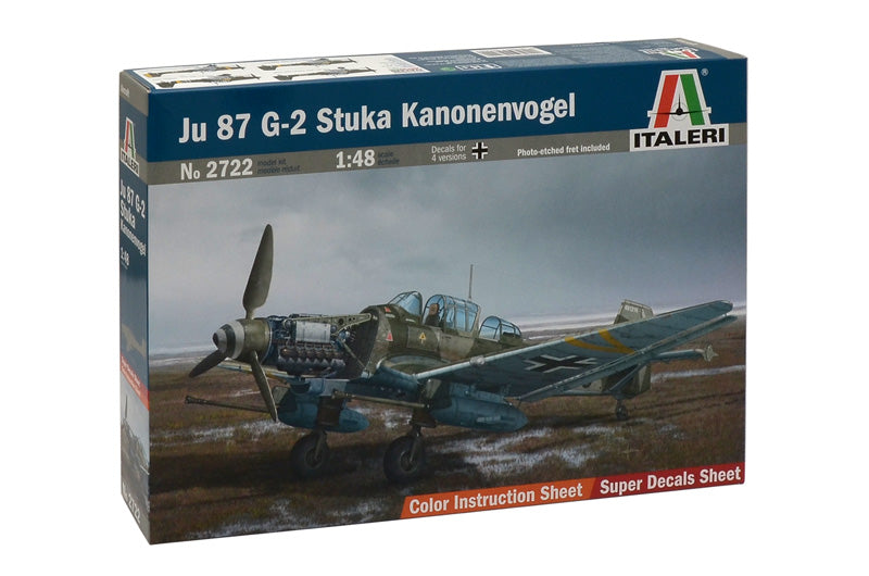 ITALERI 2722 1/48 Ju 87G-2 Stuka Kanonenvogel Model Plane Kit