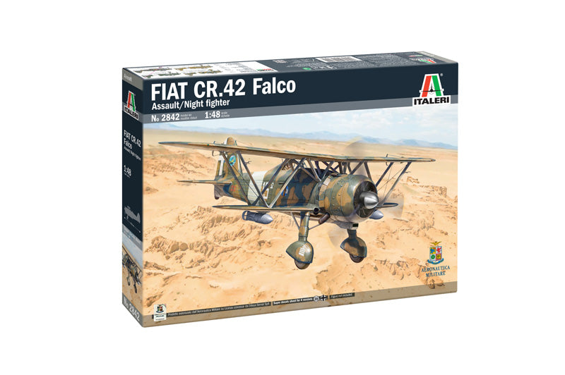 Italeri 2842 1/48 FIAT CR.42 Falco Bi-Plane Model Aircraft Kit