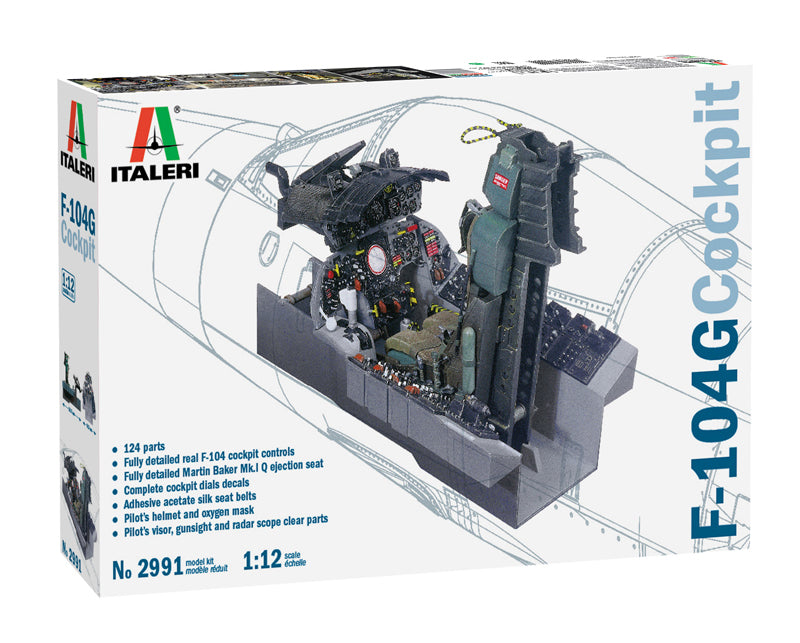Italeri 2991 1/12 F-104G Cockpit Model Kit