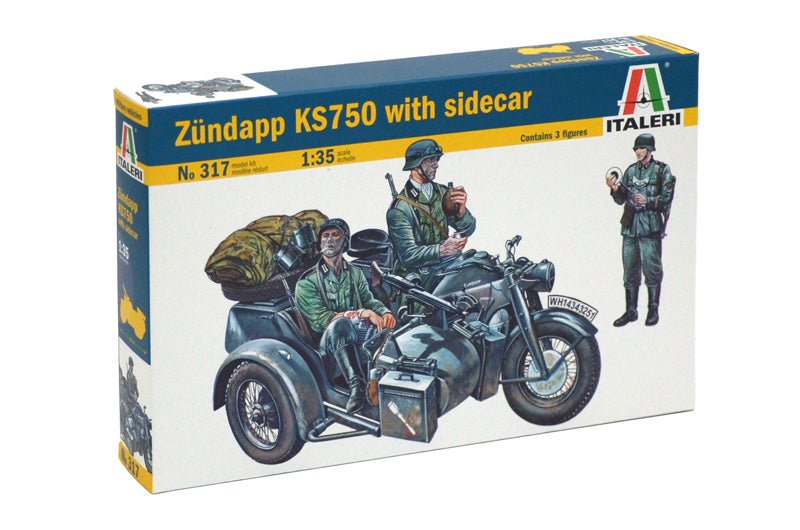 Italeri 317 1/35 Zündapp KS750 Motorcycle with Sidecar Model Kit