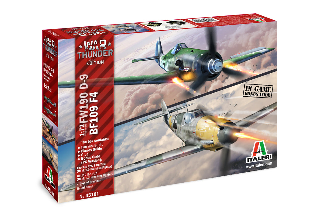 Italeri 35101 1/72 War Thunder: BF109/FW-190 D9 Model Kit